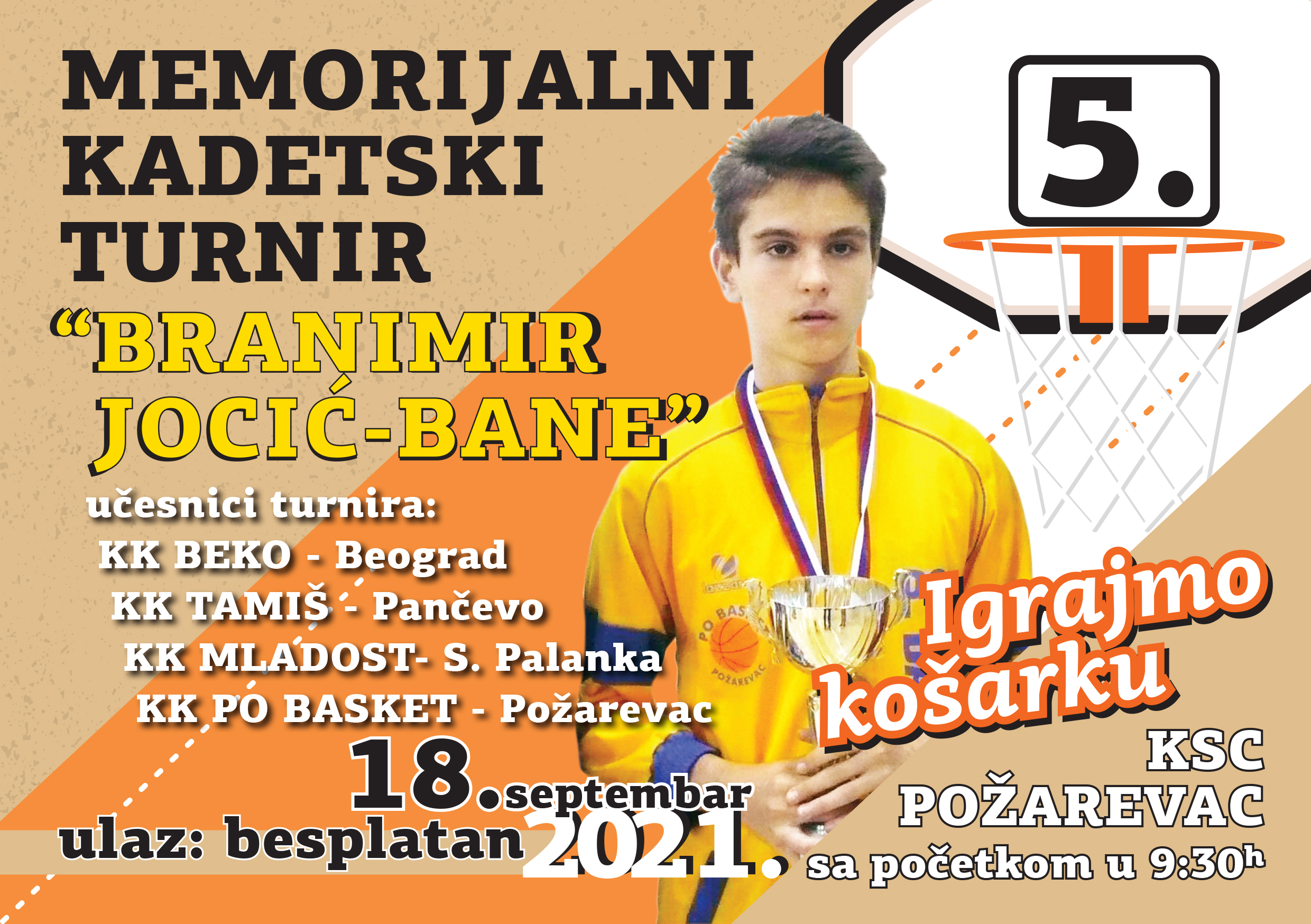 Peti memorijalni kadetski turnir Branimir Jocić-Bane